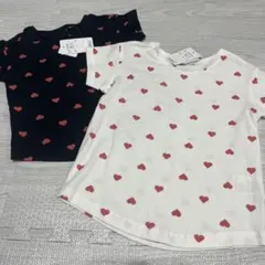 ハート柄Tシャツ 80cm 95cm 新品未使用　西松屋