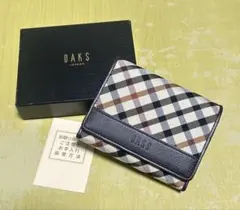 DAKS LONDON 二つ折り財布　ダークブラウン ハウスチェックのサムネイル