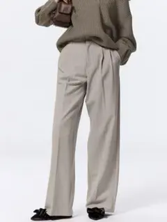 タックワイドパンツ+EC(丈長め80.0cm)