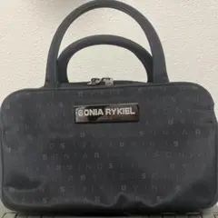 SONIA RYKIEL ラインストーンプレート付きメイクポ－チ、バック
