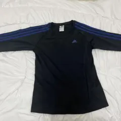 adidas 長袖Tシャツ ブラック/ブルー