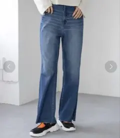 LEPSIM ストレッチセミフレアデニムパンツ S 低身長