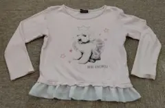 BEBE 長袖カットソー 110cm ピンク フリル付き トップス 子供服