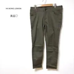 美品♡ HK WORKS LONDON カジュアルパンツ　カーキ　LL　大きいのサムネイル
