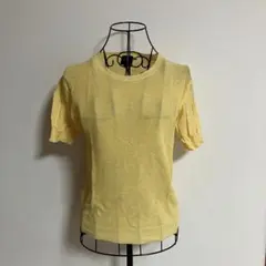 黄色 半袖ニット サマーニット　トップス│PETILLER(ペティエ)