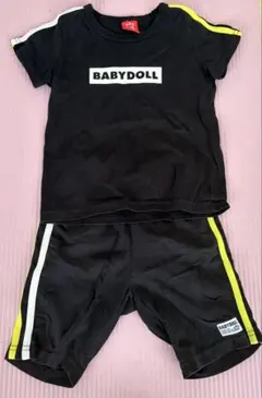 BABYDOLL 黒 Tシャツ ショートパンツ セット 110cmのサムネイル