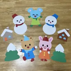 s*6様 保育 壁面飾り 冬