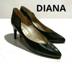 DIANA ✦ ダイアナ エナメルスタッズパンプス ブラック