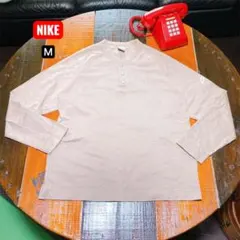 NIKE AIR 薄手スウェット ヘンリーネック バックロゴ 綿100% Mのサムネイル