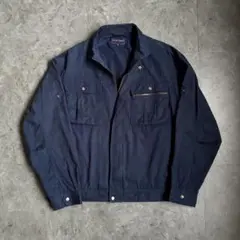 vintage 短丈 ブルゾンジャケット ワーク シティーボーイ ネイビー 3L