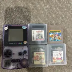 GAME BOY COLOR クリアパープル カセット付き