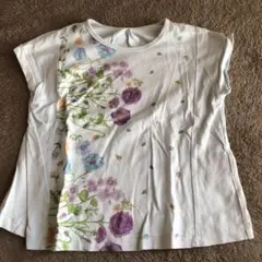 花柄 半袖 Tシャツ 薄い水色のサムネイル