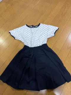 COMME CA ISM 半袖ドット柄ワンピース 120A