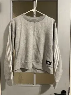 adidas グレー クロップドスウェット