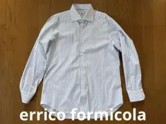 errico formicola エリコフォルミコラ シャツ 白 青のサムネイル