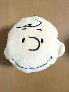 スヌーピー　チャーリーブラウン　リール付き　フェイスぬいぐるみ　パスケース