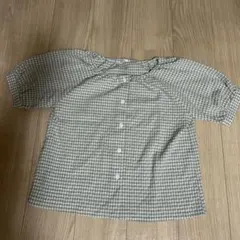 Honeys グリーンチェック 半袖シャツ Mサイズ