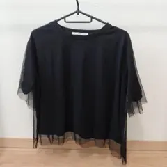 KBF チュールTシャツ 黒