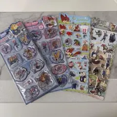 ズートピア ウォーターシール ぷっくりシール 立体シール 4枚セット