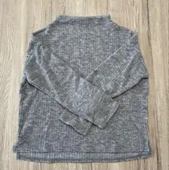 URBAN RESEARCH グレー ハイネックリブ編みセーター