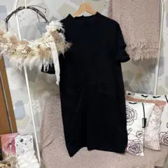 BEAMS HEART ブラックカットソーワンピース