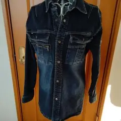 TORA寅壱8930 ワークデニムシャツ 長袖S作業着作業服のサムネイル