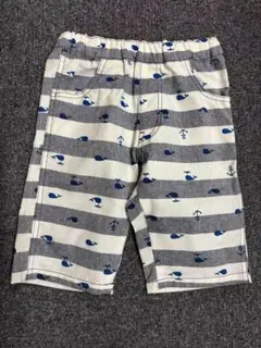 クジラ柄ストライプパンツ 120cm