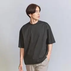 BEAUTY&YOUTH スーパークール ワイド クルーネック チャコール