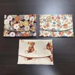 【最終価格】ハンドメイド ポケットティッシュケース 3点セット