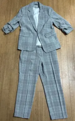 H&M チェック柄セットアップ グレー サイズM 卒業式　入学式　新学期
