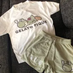 ジェラートピケ ヨッシー　ジャガードプルオーバー＆ショートパンツセット