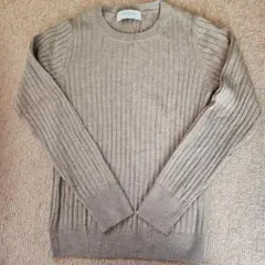 URBAN RESEARCH ベージュリブ編みセーター