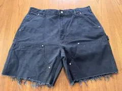 carhartt usa製 ブラック フェード ダブルニー ショーツ w42 - メルカリ