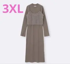 ピースビスチェセットワンピース　3XL