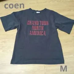 coen コーエン ロゴTシャツ　M ダークグレー