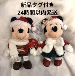 ディズニー クリスマス ぬいぐるみバッジ 2025 ミッキー ミニー セット