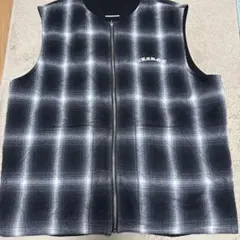 XLARGE チェック柄 キルティングベスト
