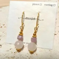 ハンドメイドピアス 天然石ピアス 天然石イヤリング 天然石