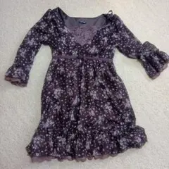 L'EST ROSE 　花柄長袖ワンピース