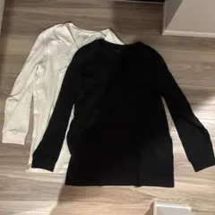 極暖ヒートテックコットンVネックT9分袖　2枚セット