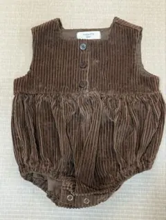 韓国子供服 magutte BABY コーデュロイロンパース ブラウン80 新品