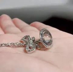 クリア】ヴィヴィアンウエストウッド　リボン　オーブネックレス　Vivienne