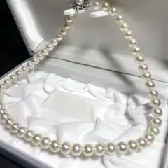 テリ強 十二単 あこや真珠 ネックレス 7.5mm 巻き厚0.5mm 鑑別書 