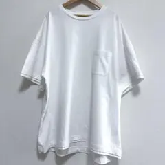 【rin】ホワイト ポケット付き Tシャツ