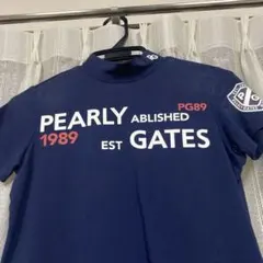 PEARLY GATES モックネックシャツ ネイビー サイズ5 パーリーゲイツ