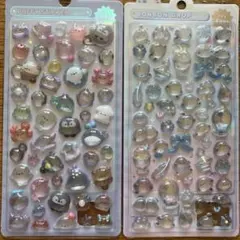 PUFFY STICKER ボンボンドロップシール 2枚セット　シマエナガ海の生