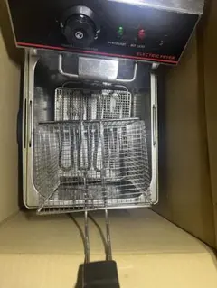 開封済み保管品 業務用電気フライヤー 1槽式 卓上フライヤー 6L 100v