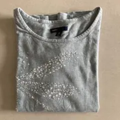 【Gap kids】薄手ロンT ブルーグレー 150cm