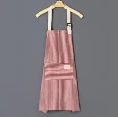 オシャレ機能性抜群！シンプルエプロン レッド