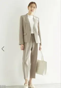 ロペピクニック　360°ウルトラストレッチ　ノーラペルジャケット　パンツブラック